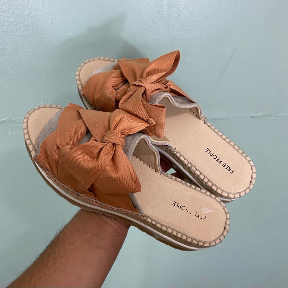 Free People Champin‎ Sport Platform Espadrille Sandal Orange Size 6.5